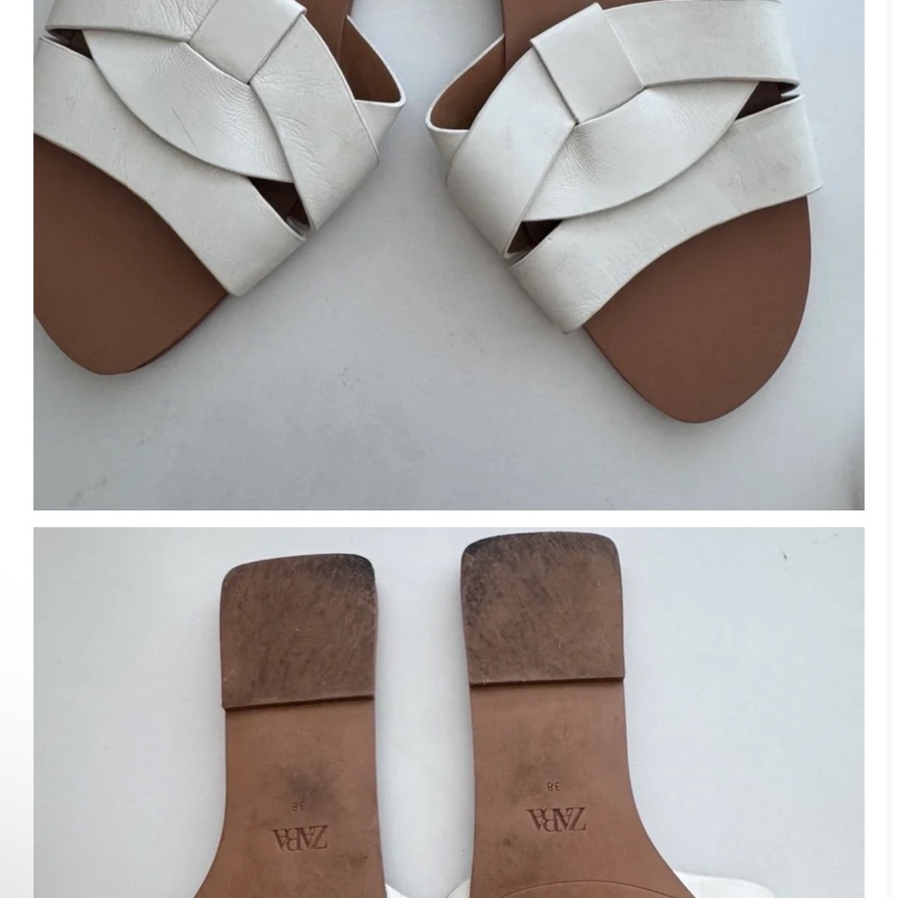 Zara Women's White Sandals